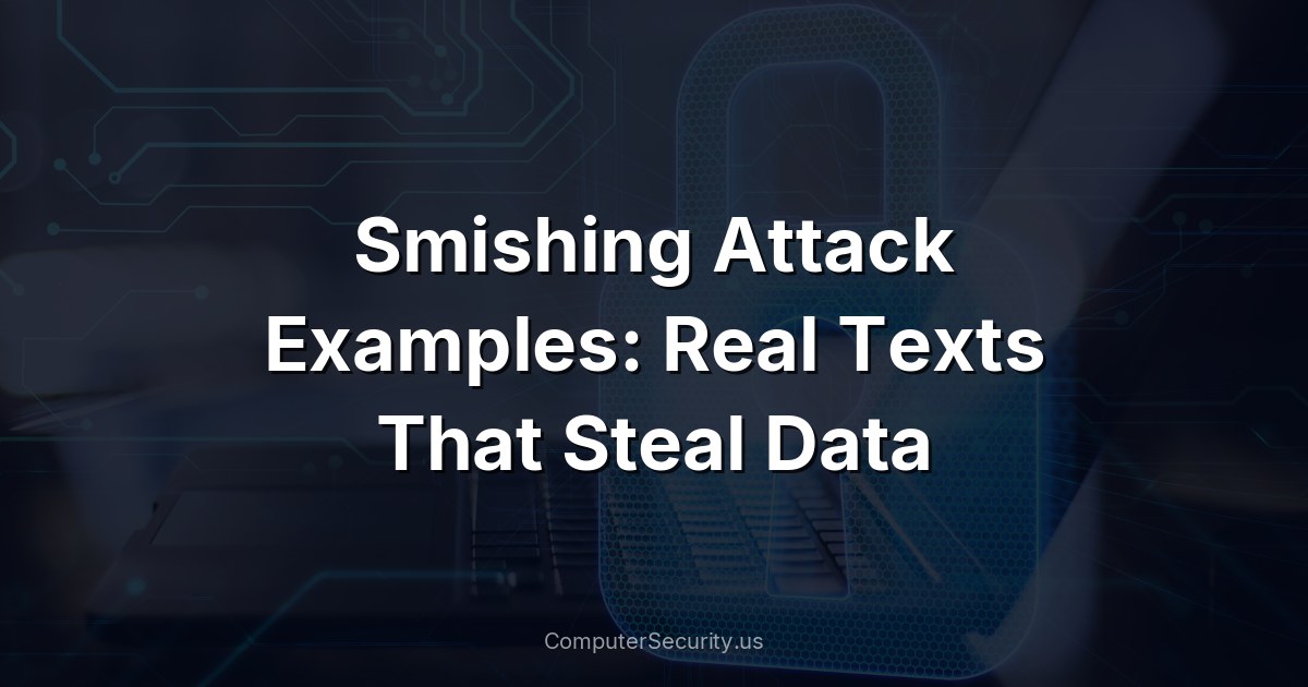 Smishing Attack Examples: Real Texts That Steal Data