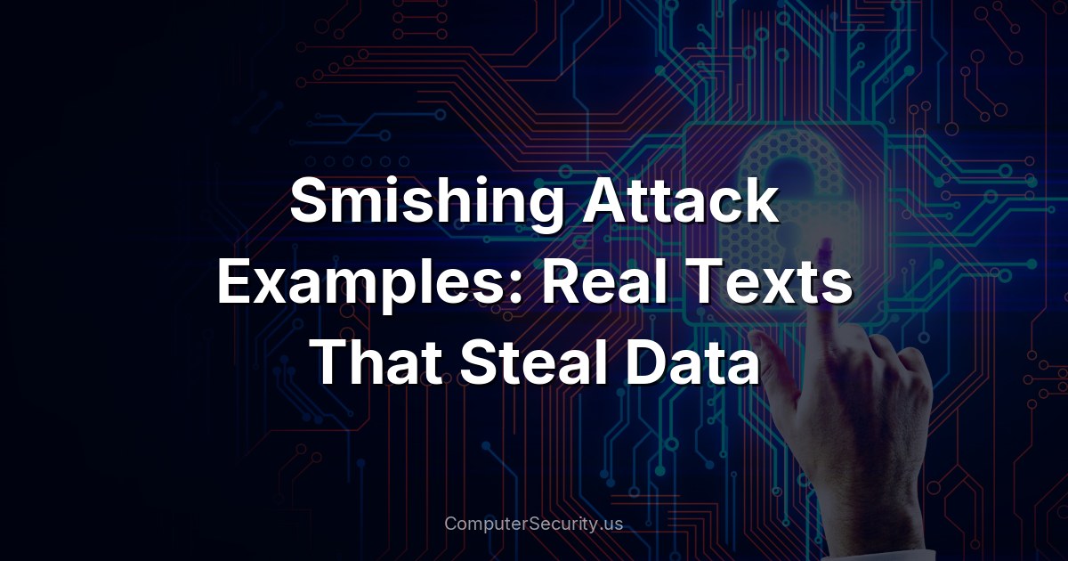 Smishing Attack Examples: Real Texts That Steal Data