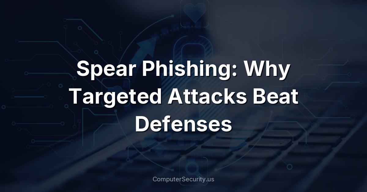 Spear Phishing: Why Targeted Attacks Beat Defenses