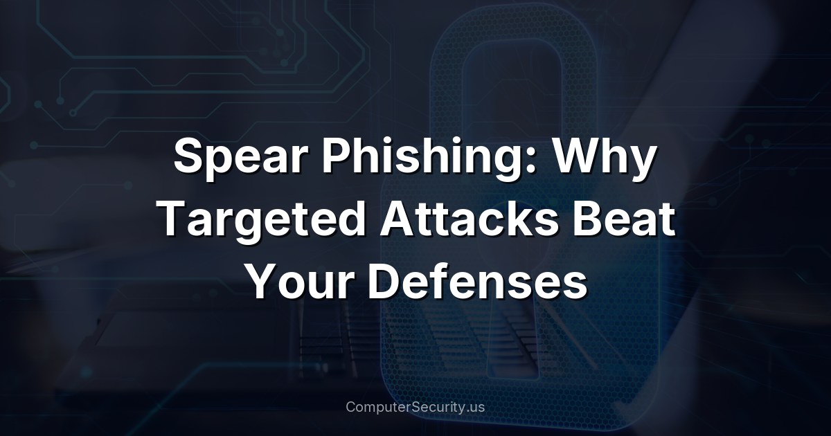Spear Phishing: Why Targeted Attacks Beat Your Defenses