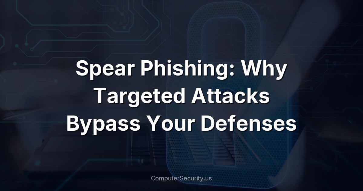 Spear Phishing: Why Targeted Attacks Bypass Your Defenses