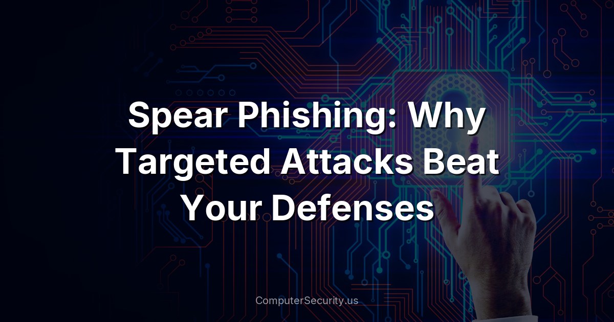 Spear Phishing: Why Targeted Attacks Beat Your Defenses