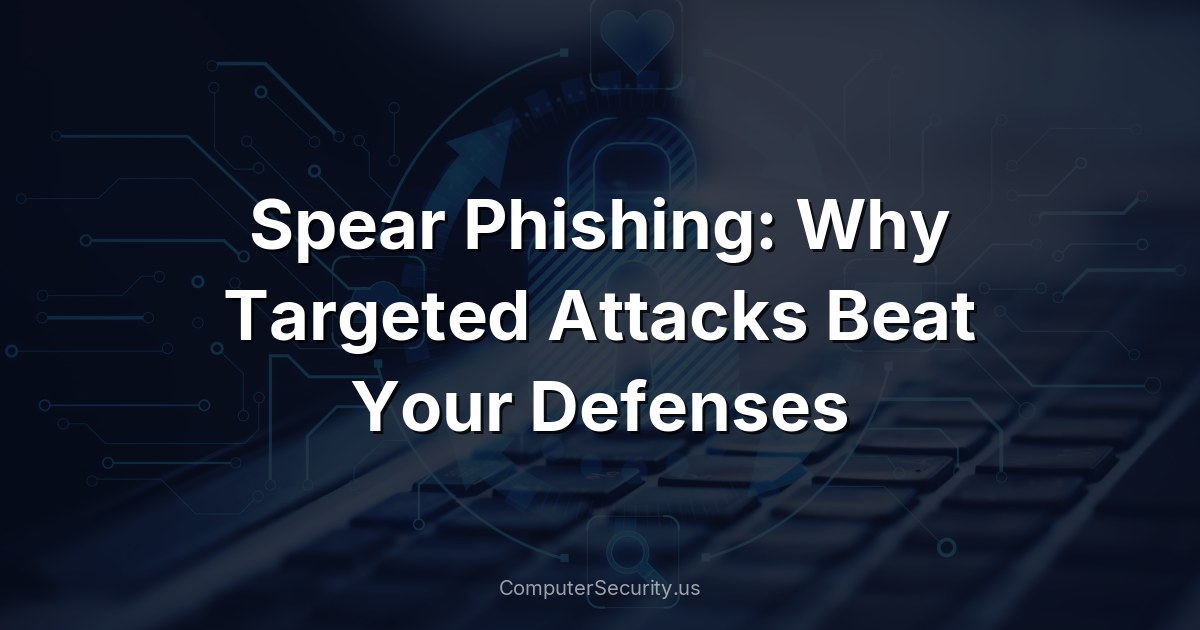 Spear Phishing: Why Targeted Attacks Beat Your Defenses