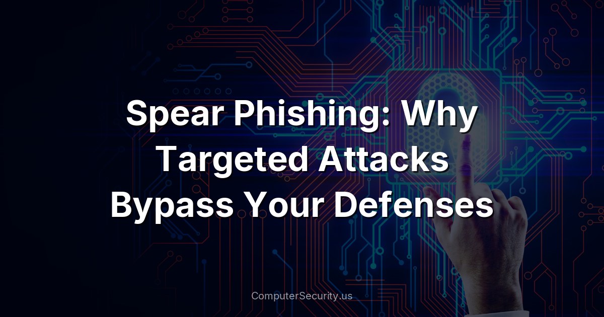 Spear Phishing: Why Targeted Attacks Bypass Your Defenses