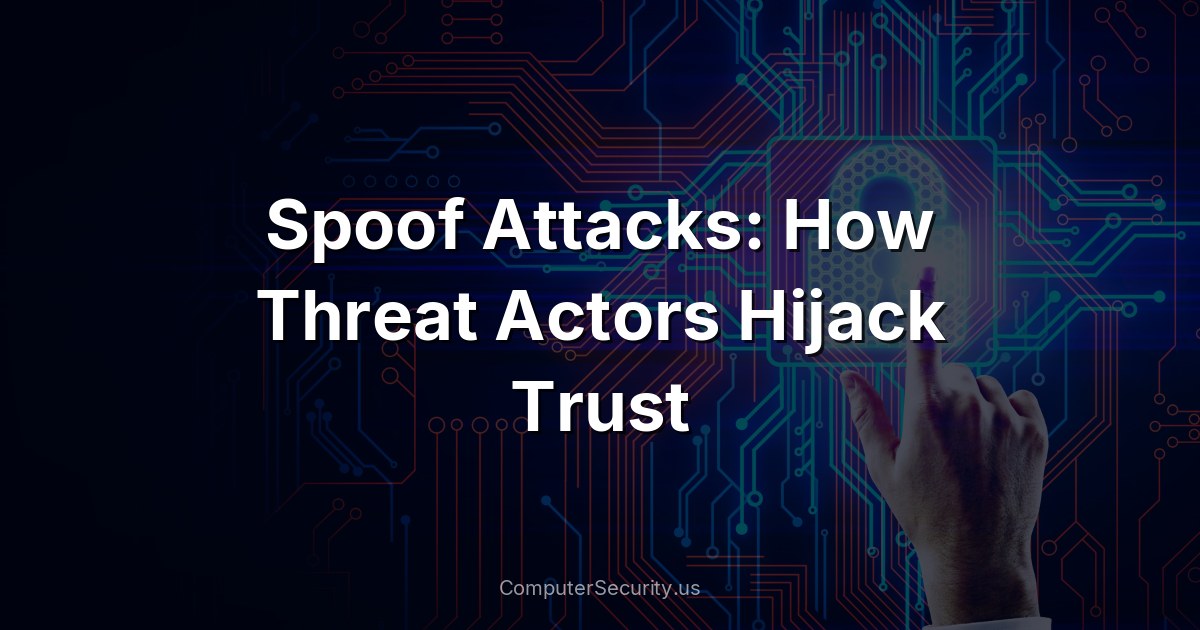 Spoof Attacks: How Threat Actors Hijack Trust