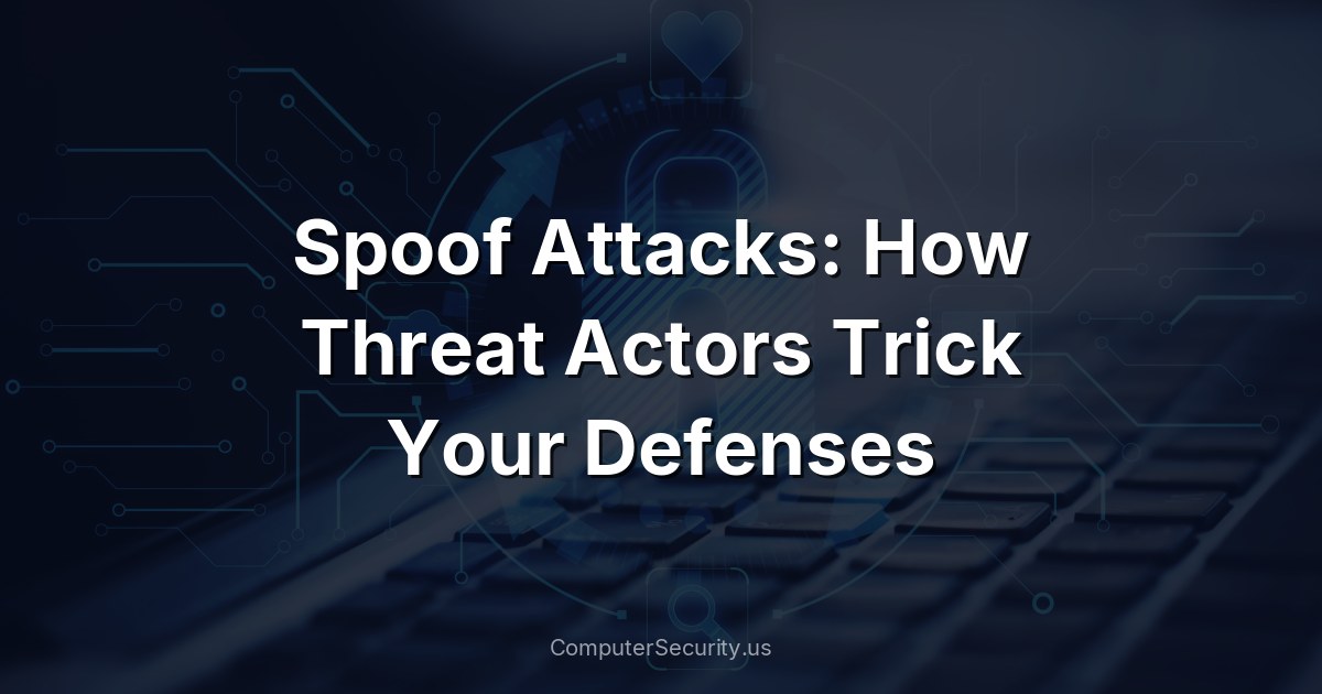 Spoof Attacks: How Threat Actors Trick Your Defenses
