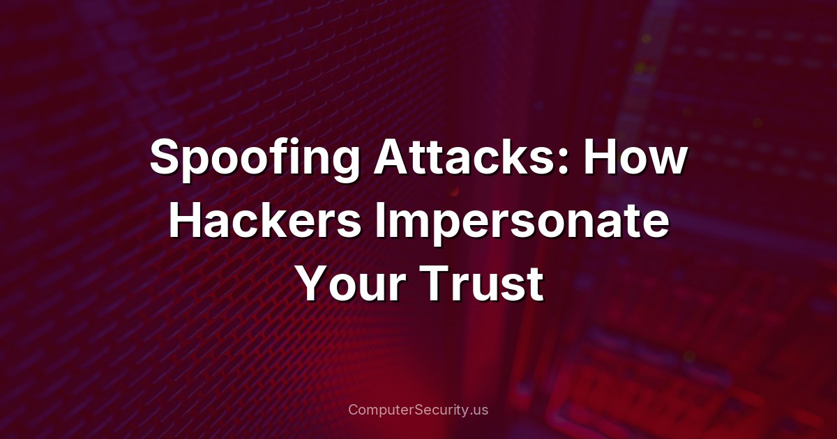 Spoofing Attacks: How Hackers Impersonate Your Trust