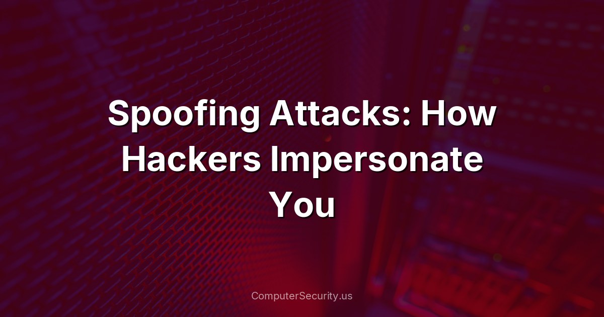 Spoofing Attacks: How Hackers Impersonate You