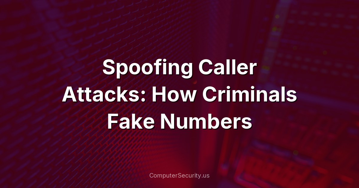 Spoofing Caller Attacks: How Criminals Fake Numbers