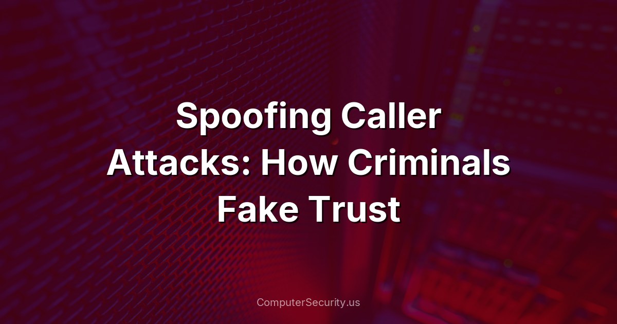 Spoofing Caller Attacks: How Criminals Fake Trust