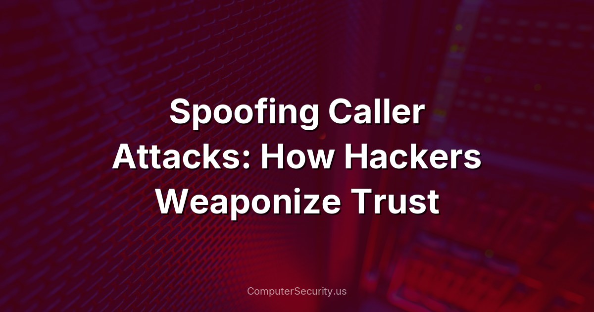 Spoofing Caller Attacks: How Hackers Weaponize Trust