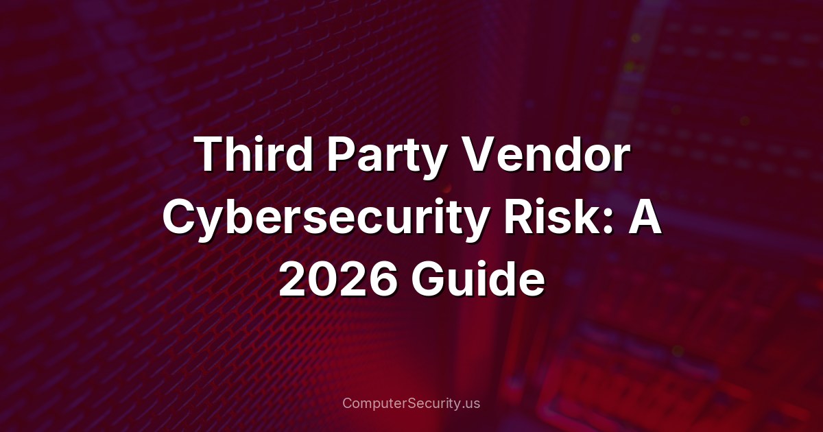 Third Party Vendor Cybersecurity Risk: A 2026 Guide