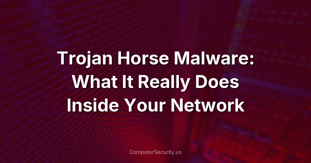 Trojan Horse Malware: What It Really Does Inside Your Network