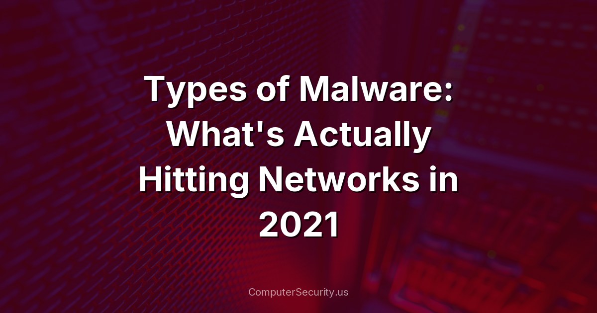 Types of Malware: What's Actually Hitting Networks in 2021
