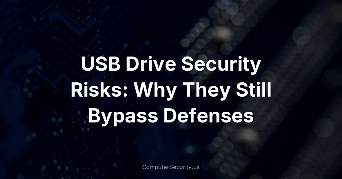 USB Drive Security Risks: Why They Still Bypass Defenses
