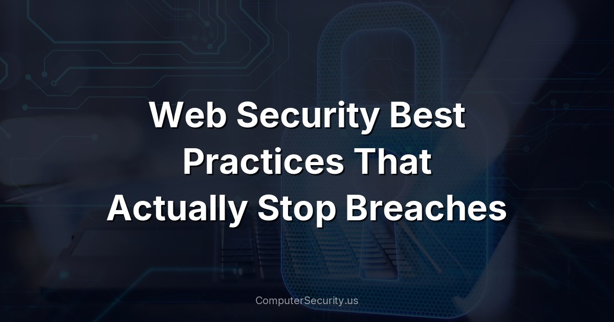 Web Security Best Practices That Actually Stop Breaches