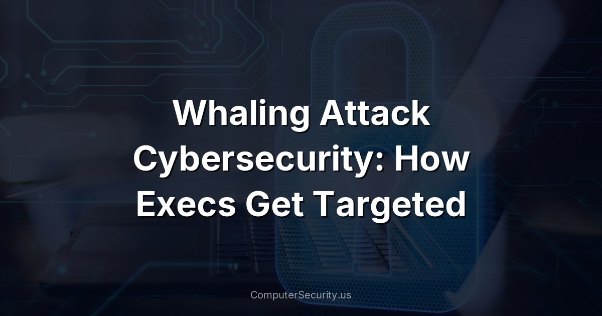 Whaling Attack Cybersecurity: How Execs Get Targeted