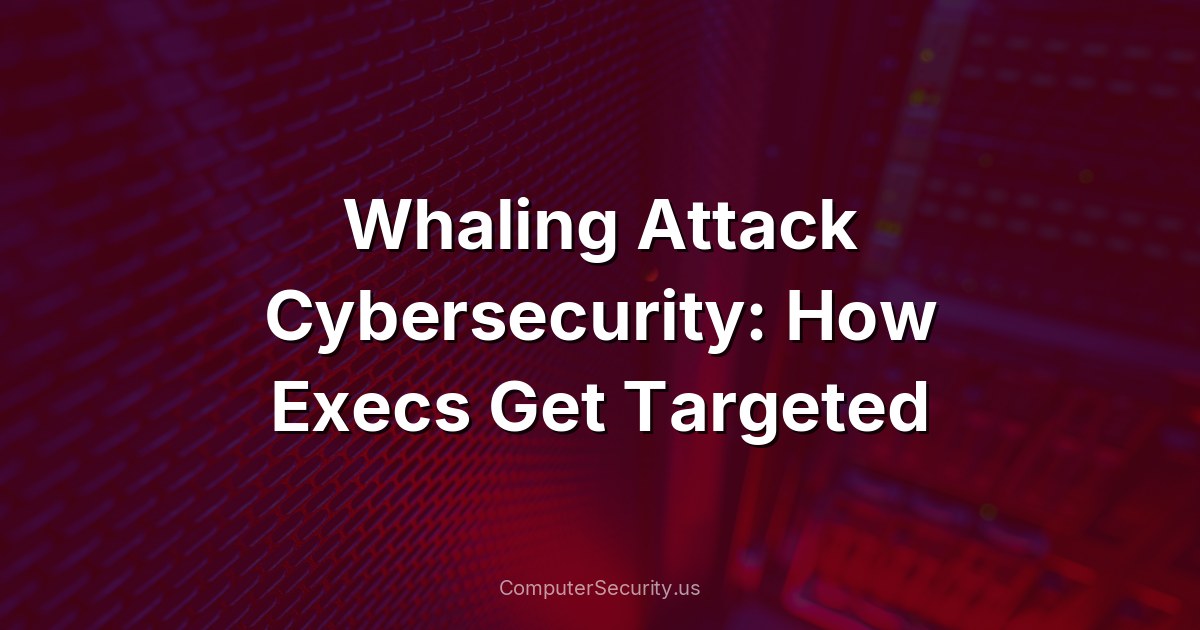 Whaling Attack Cybersecurity: How Execs Get Targeted