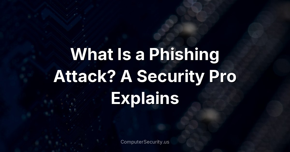 What Is a Phishing Attack? A Security Pro Explains