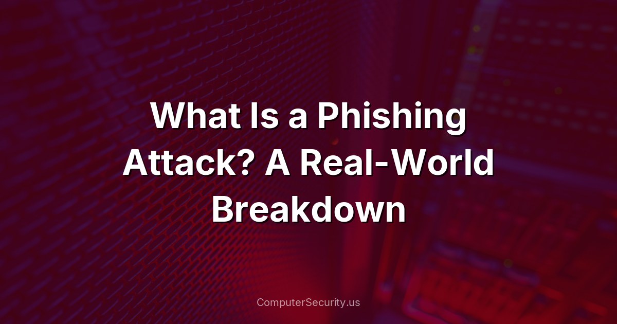 What Is a Phishing Attack? A Real-World Breakdown
