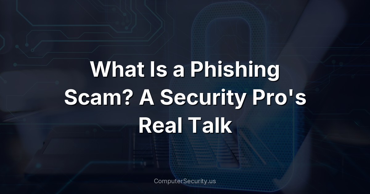 What Is a Phishing Scam? A Security Pro's Real Talk