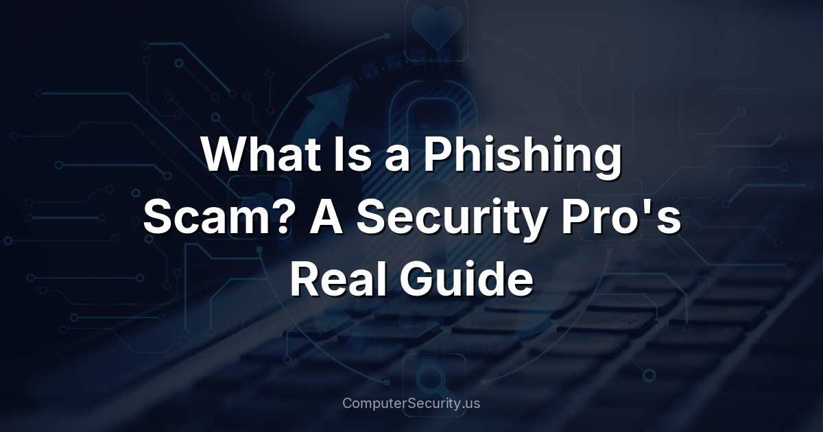What Is a Phishing Scam? A Security Pro's Real Guide