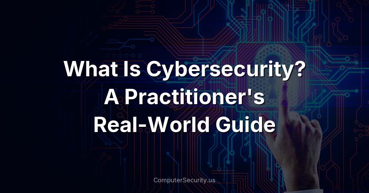 What Is Cybersecurity? A Practitioner's Real-World Guide