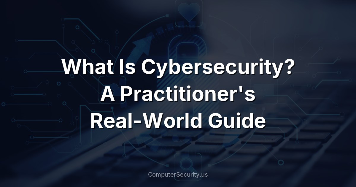 What Is Cybersecurity? A Practitioner's Real-World Guide