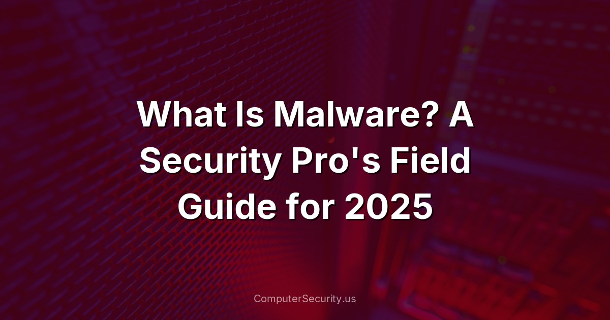 What Is Malware? A Security Pro's Field Guide for 2025