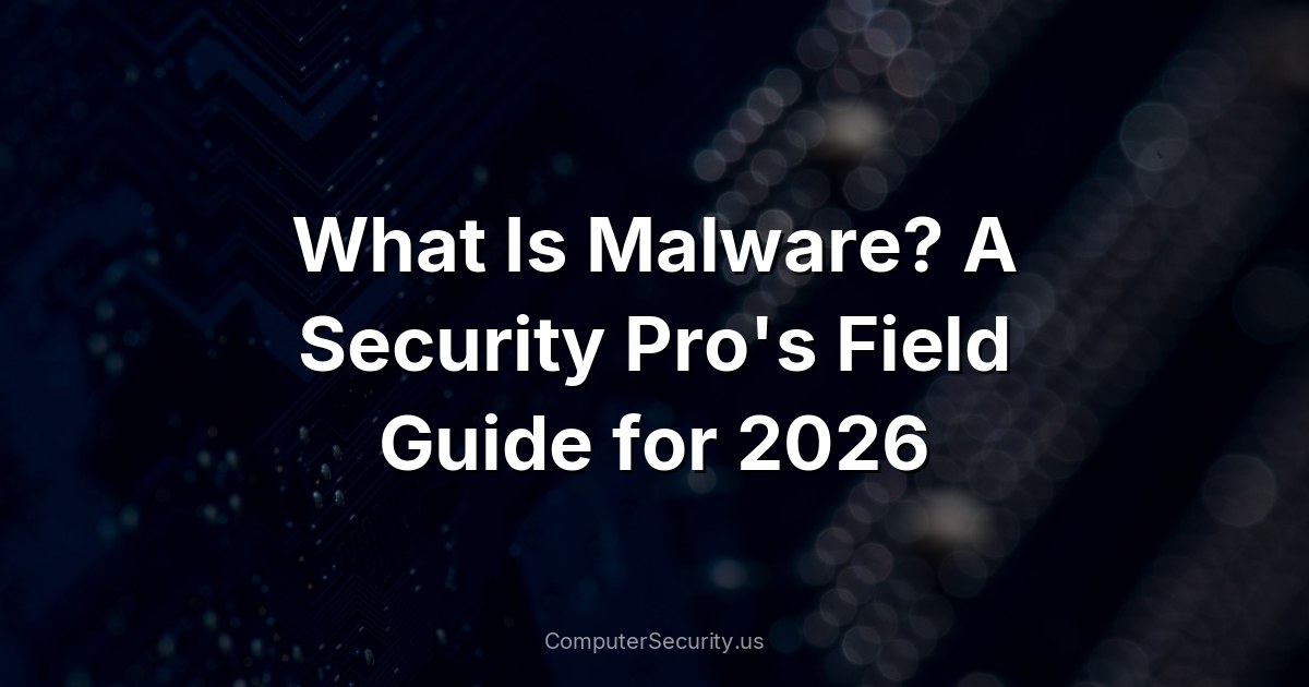 What Is Malware? A Security Pro's Field Guide for 2026