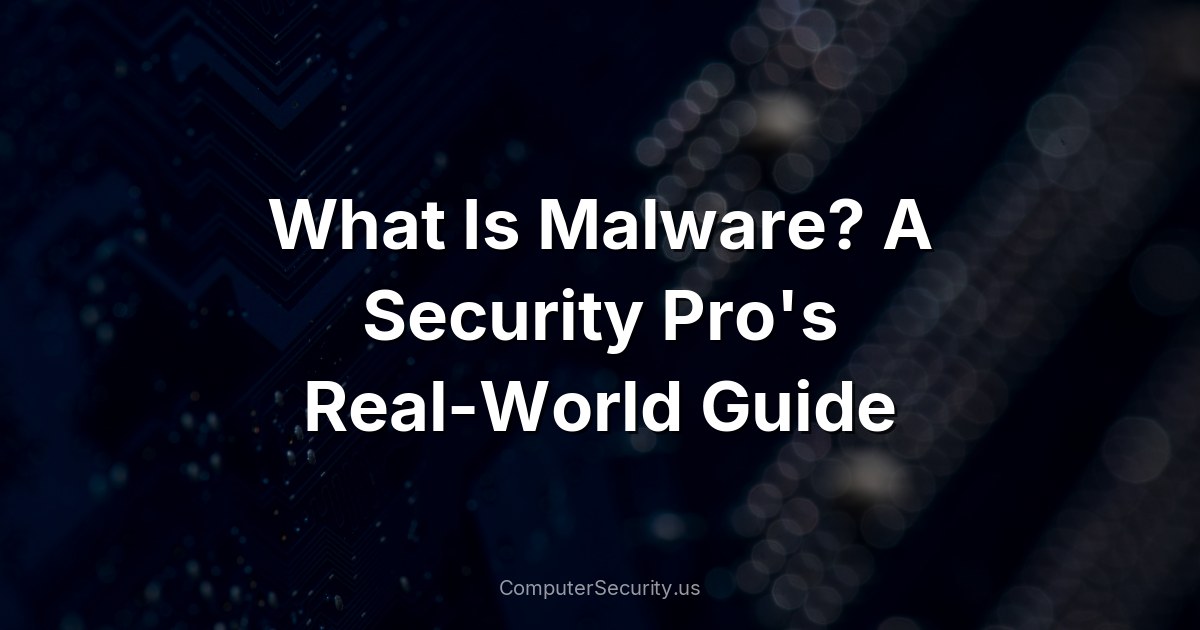 What Is Malware? A Security Pro's Real-World Guide