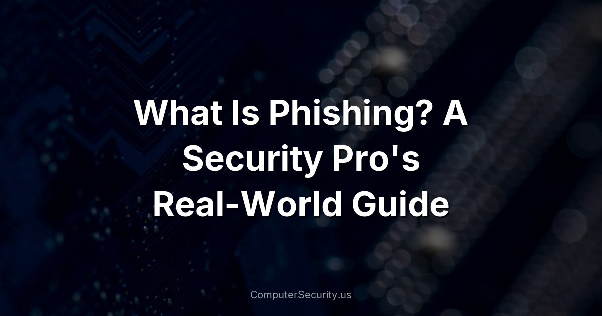 What Is Phishing? A Security Pro's Real-World Guide