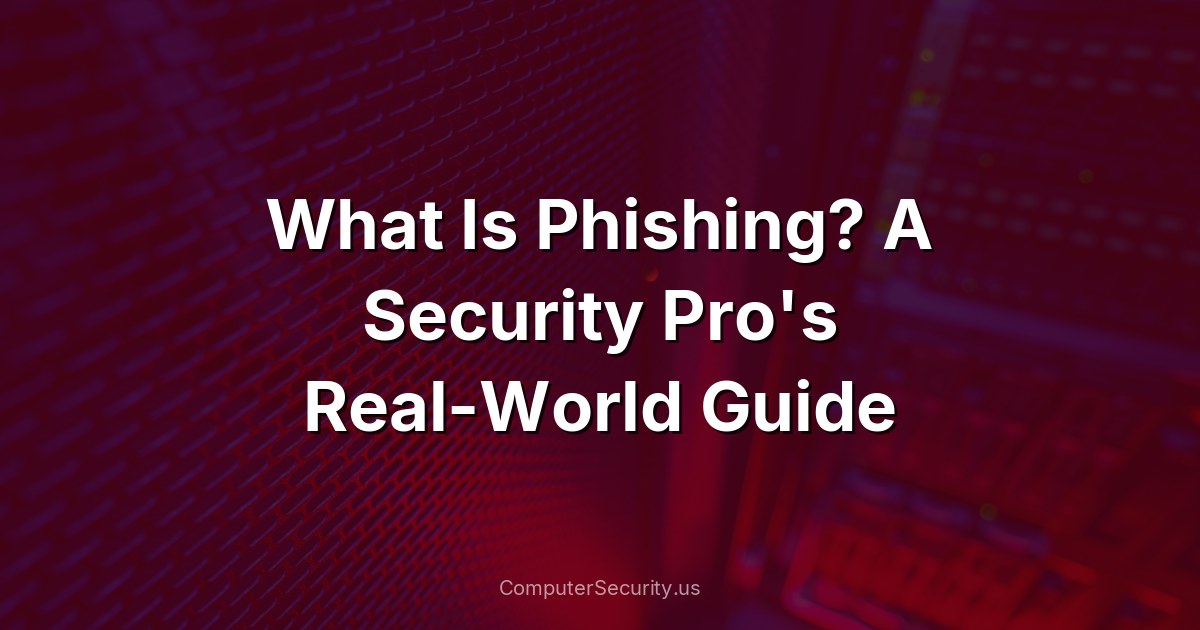 What Is Phishing? A Security Pro's Real-World Guide