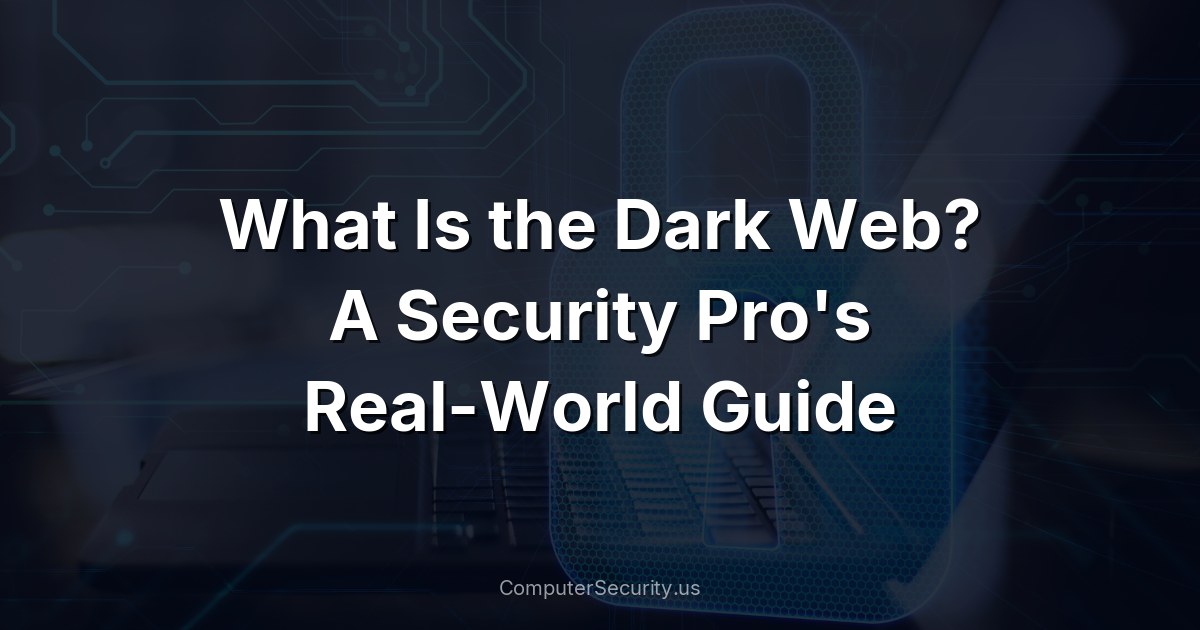 What Is the Dark Web? A Security Pro's Real-World Guide