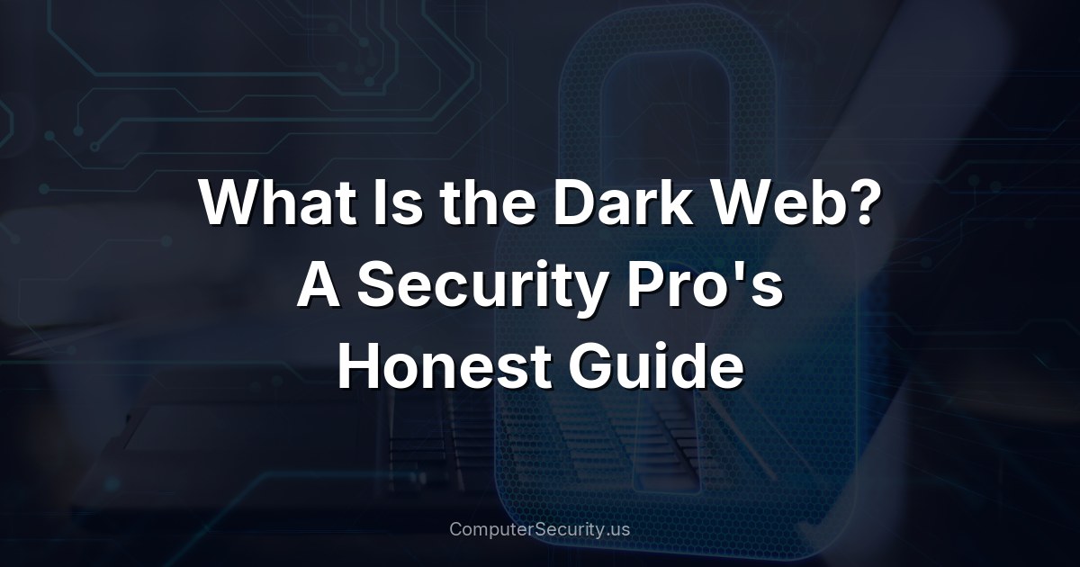 What Is the Dark Web? A Security Pro's Honest Guide