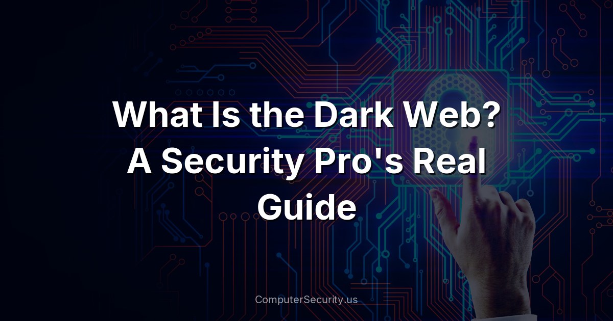 What Is the Dark Web? A Security Pro's Real Guide