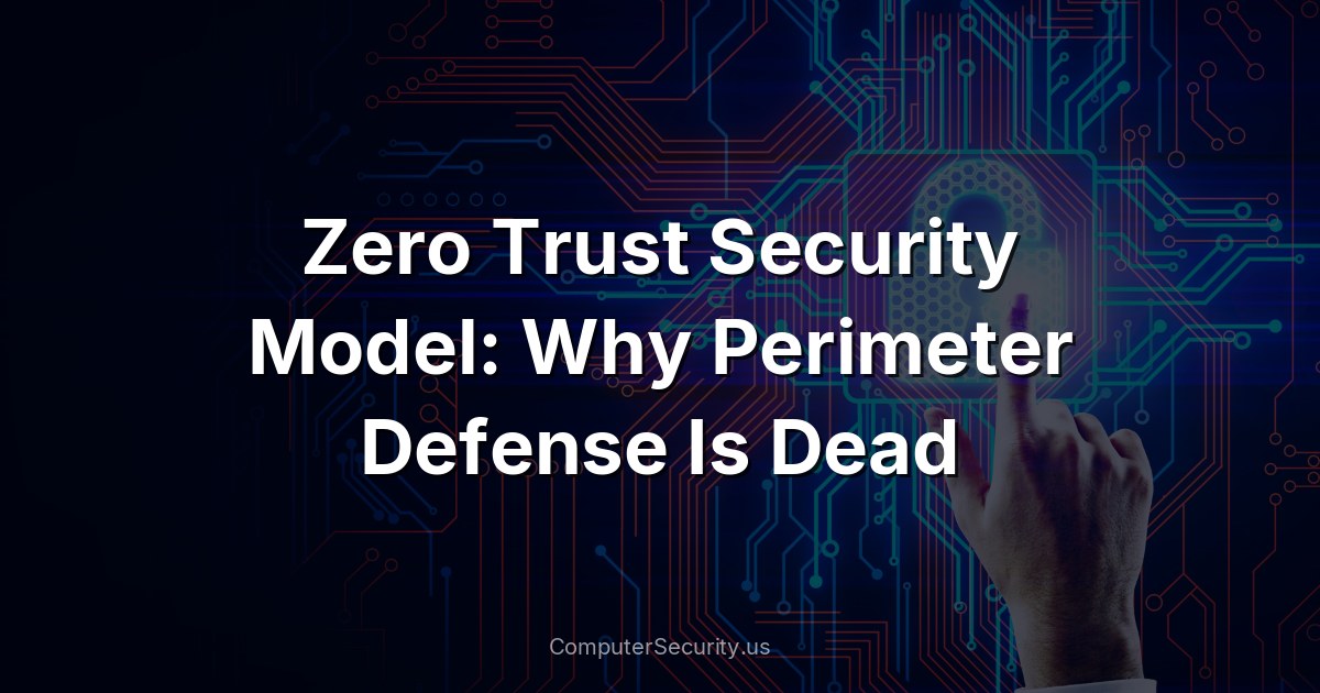 Zero Trust Security Model: Why Perimeter Defense Is Dead