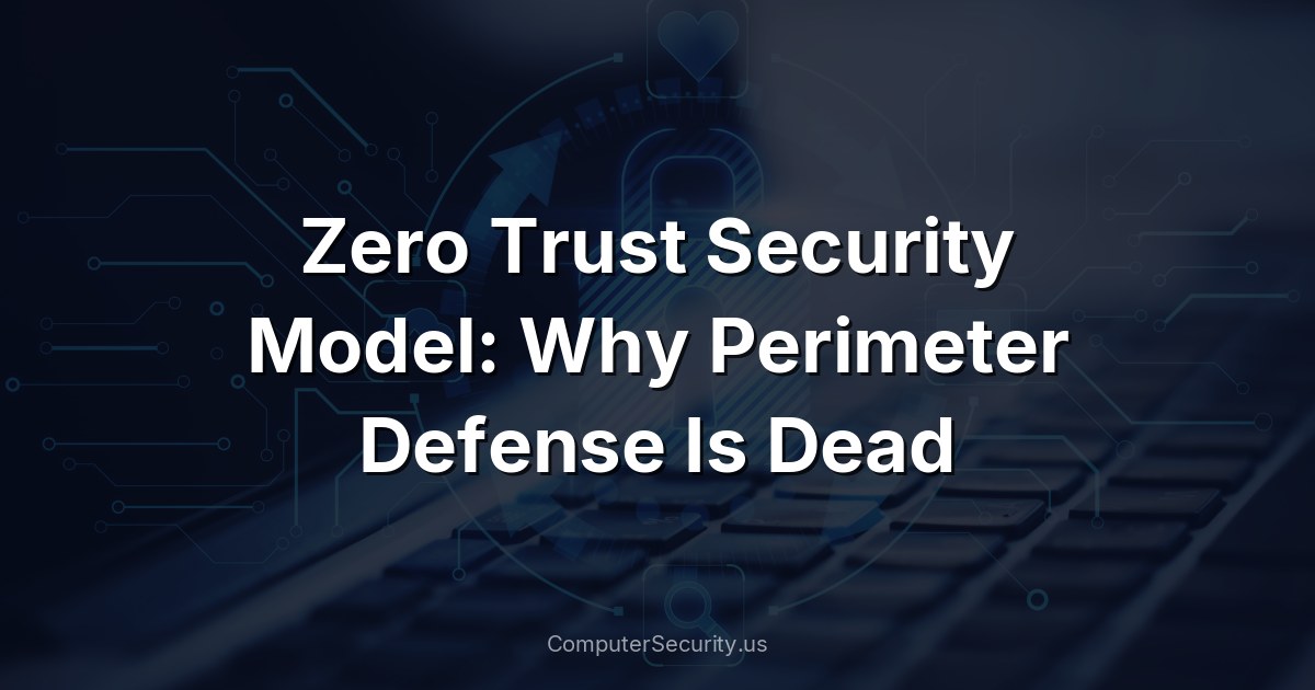 Zero Trust Security Model: Why Perimeter Defense Is Dead
