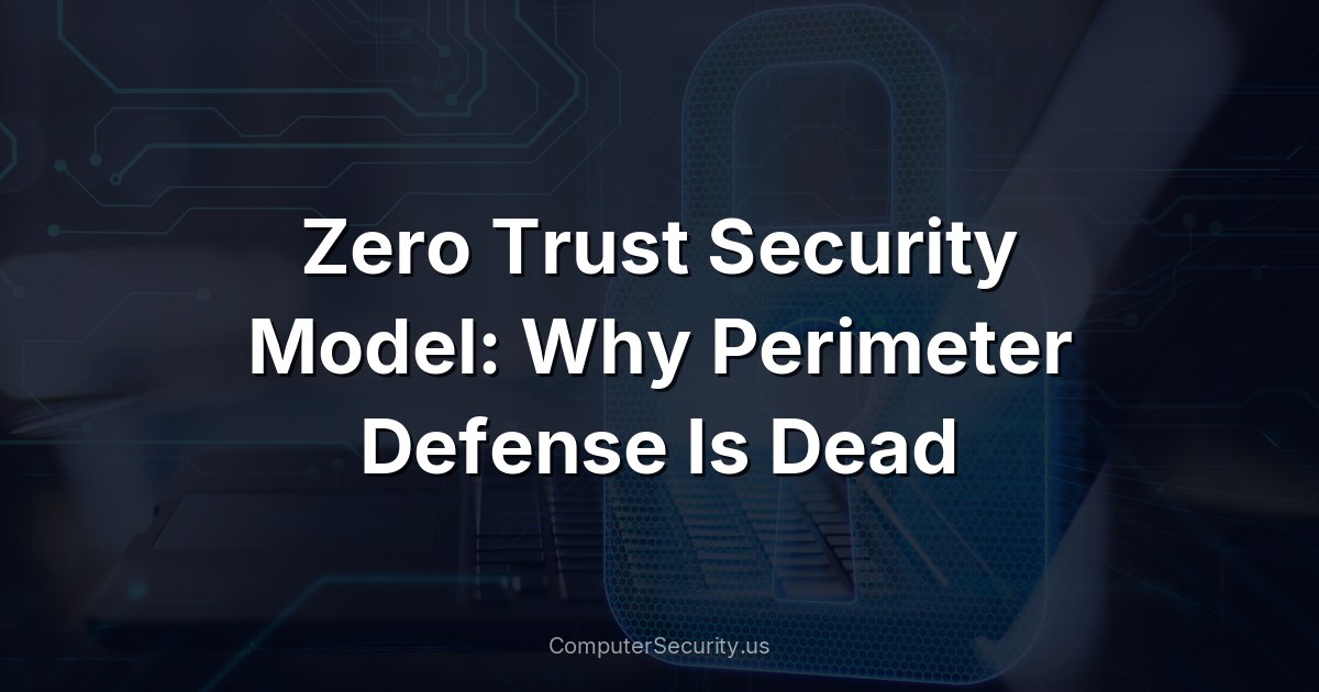 Zero Trust Security Model: Why Perimeter Defense Is Dead